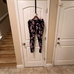 Torrid Black and Pink Floral Leggings